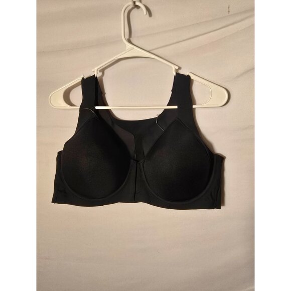 New NWT Bali Black underwire Support Bra Womens Size 42D Front Clasp - Picture 1 of 2